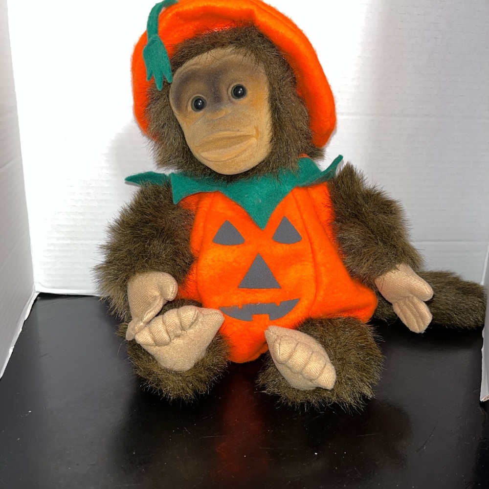 Vintage 1994 Hosung Chimp Hand Puppet with Halloween Costume